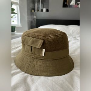 Aime Leon Dore Fleece and Canvas Bucket Hat Green